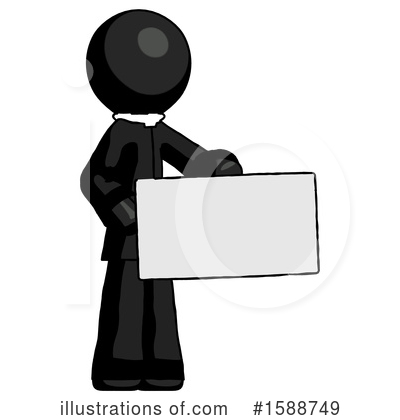 Royalty-Free (RF) Black Design Mascot Clipart Illustration by Leo Blanchette - Stock Sample #1588749