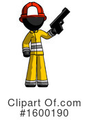 Black Design Mascot Clipart #1600190 by Leo Blanchette