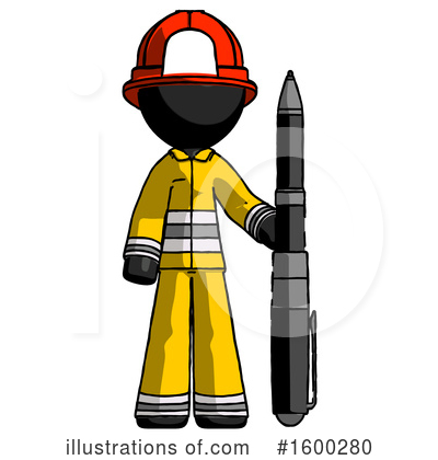 Royalty-Free (RF) Black Design Mascot Clipart Illustration by Leo Blanchette - Stock Sample #1600280