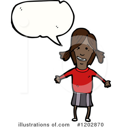 Royalty-Free (RF) Black Girl Clipart Illustration by lineartestpilot - Stock Sample #1202870