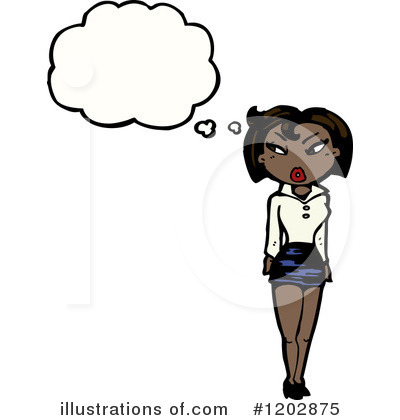 Royalty-Free (RF) Black Girl Clipart Illustration by lineartestpilot - Stock Sample #1202875