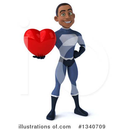 Young Black Male Super Hero Clipart #1340709 by Julos