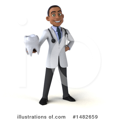Young Black Male Doctor Clipart #1482659 by Julos