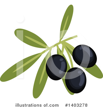 Royalty-Free (RF) Black Olive Clipart Illustration by Vector Tradition SM - Stock Sample #1403278