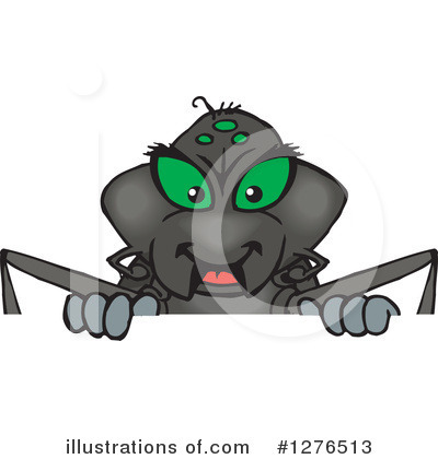 Royalty-Free (RF) Black Widow Clipart Illustration by Dennis Holmes Designs - Stock Sample #1276513