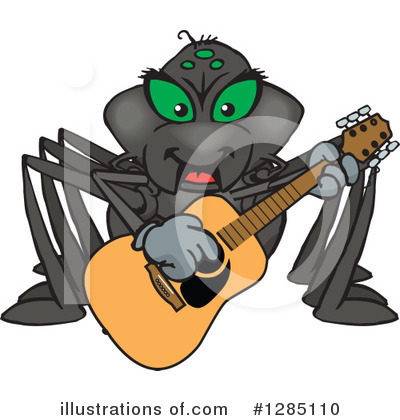 Royalty-Free (RF) Black Widow Clipart Illustration by Dennis Holmes Designs - Stock Sample #1285110