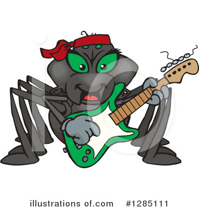 Royalty-Free (RF) Black Widow Clipart Illustration by Dennis Holmes Designs - Stock Sample #1285111