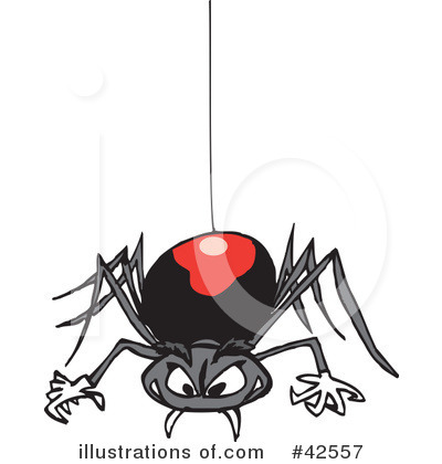 Royalty-Free (RF) Black Widow Clipart Illustration by Dennis Holmes Designs - Stock Sample #42557