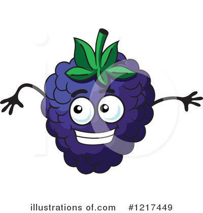 Royalty-Free (RF) Blackberry Clipart Illustration by Vector Tradition SM - Stock Sample #1217449