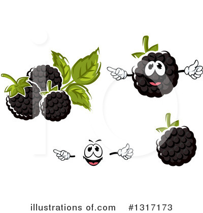 Royalty-Free (RF) Blackberry Clipart Illustration by Vector Tradition SM - Stock Sample #1317173