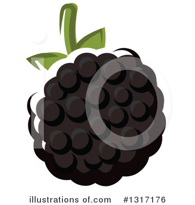 Royalty-Free (RF) Blackberry Clipart Illustration by Vector Tradition SM - Stock Sample #1317176