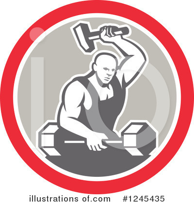 Royalty-Free (RF) Blacksmith Clipart Illustration by patrimonio - Stock Sample #1245435