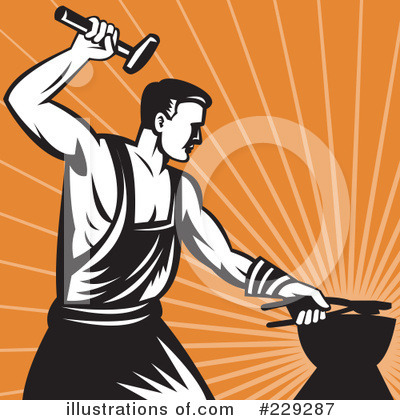 Royalty-Free (RF) Blacksmith Clipart Illustration by patrimonio - Stock Sample #229287