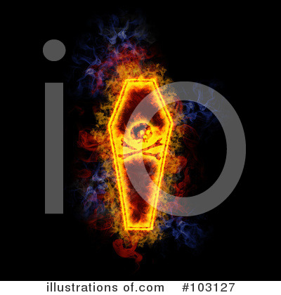 Royalty-Free (RF) Blazing Symbol Clipart Illustration by Michael Schmeling - Stock Sample #103127