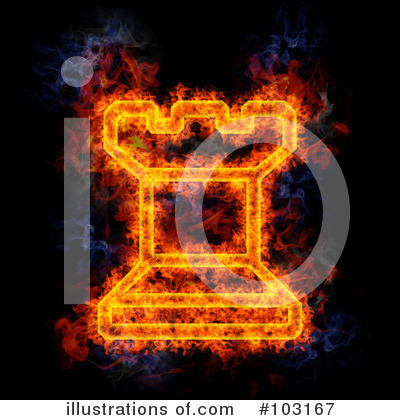 Royalty-Free (RF) Blazing Symbol Clipart Illustration by Michael Schmeling - Stock Sample #103167
