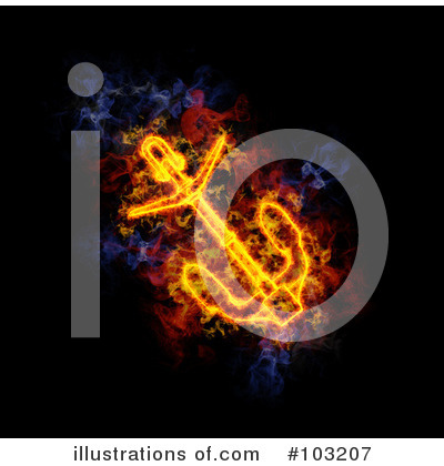 Royalty-Free (RF) Blazing Symbol Clipart Illustration by Michael Schmeling - Stock Sample #103207