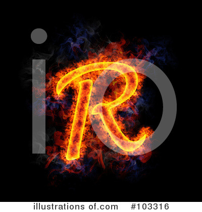 Royalty-Free (RF) Blazing Symbol Clipart Illustration by Michael Schmeling - Stock Sample #103316