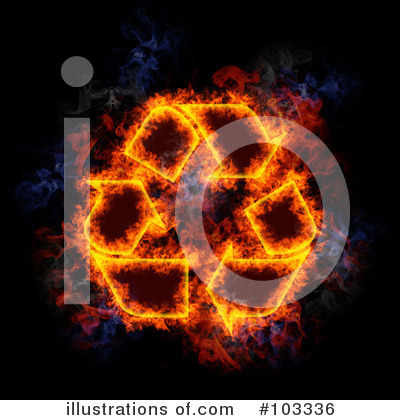 Royalty-Free (RF) Blazing Symbol Clipart Illustration by Michael Schmeling - Stock Sample #103336