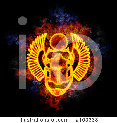 Royalty-Free (RF) Blazing Symbol Clipart Illustration by Michael Schmeling - Stock Sample #103338
