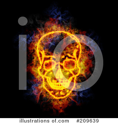 Royalty-Free (RF) Blazing Symbol Clipart Illustration by Michael Schmeling - Stock Sample #209639
