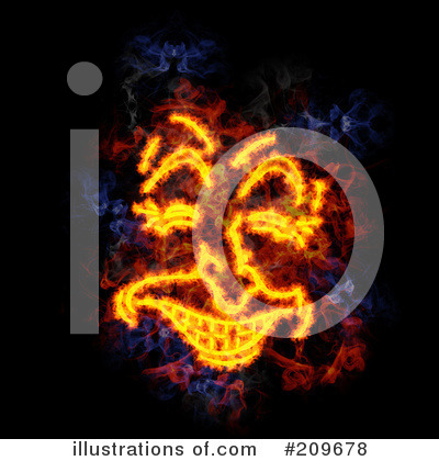 Royalty-Free (RF) Blazing Symbol Clipart Illustration by Michael Schmeling - Stock Sample #209678