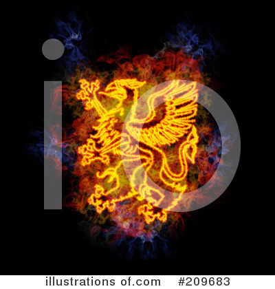 Royalty-Free (RF) Blazing Symbol Clipart Illustration by Michael Schmeling - Stock Sample #209683
