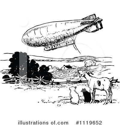 Airship Clipart #1119652 by Prawny Vintage