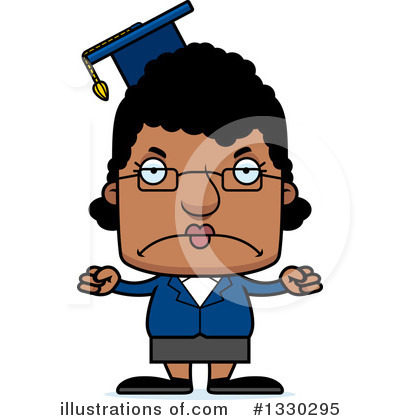 Royalty-Free (RF) Block Headed Black Woman Clipart Illustration by Cory Thoman - Stock Sample #1330295