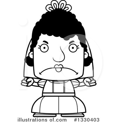 Royalty-Free (RF) Block Headed Black Woman Clipart Illustration by Cory Thoman - Stock Sample #1330403