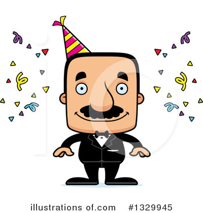 Block Headed Hispanic Man Clipart #1329945 by Cory Thoman