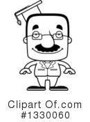 Block Headed Hispanic Man Clipart #1330060 by Cory Thoman