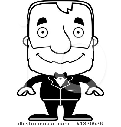 Royalty-Free (RF) Block Headed White Senior Man Clipart Illustration by Cory Thoman - Stock Sample #1330536