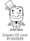 Block Headed White Senior Man Clipart #1330539 by Cory Thoman