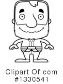 Block Headed White Senior Man Clipart #1330541 by Cory Thoman