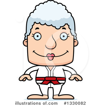 Royalty-Free (RF) Block Headed White Senior Woman Clipart Illustration by Cory Thoman - Stock Sample #1330082