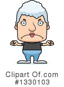 Block Headed White Senior Woman Clipart #1330103 by Cory Thoman