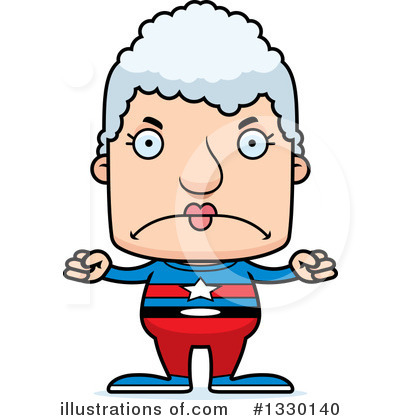 Block Headed White Senior Woman Clipart #1330140 by Cory Thoman