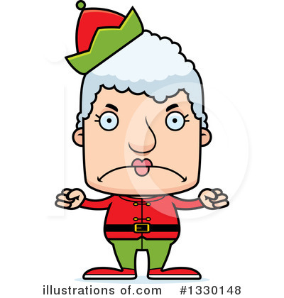 Royalty-Free (RF) Block Headed White Senior Woman Clipart Illustration by Cory Thoman - Stock Sample #1330148