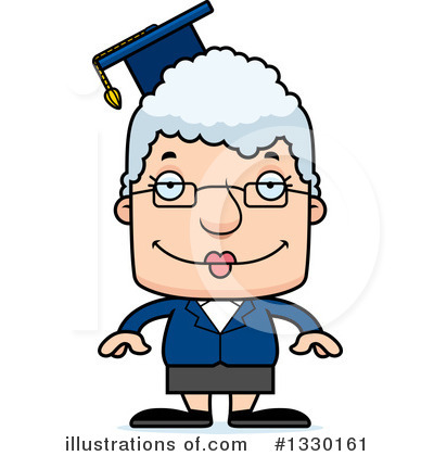 Block Headed Senior Woman Clipart #1330161 by Cory Thoman
