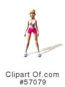 Blond Fitness Woman Character Clipart #57079 by Julos