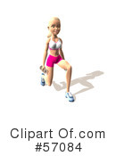 Blond Fitness Woman Character Clipart #57084 by Julos