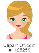 Blond Woman Clipart #1125259 by Melisende Vector