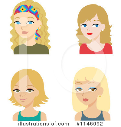Royalty-Free (RF) Blond Woman Clipart Illustration by Rosie Piter - Stock Sample #1146092