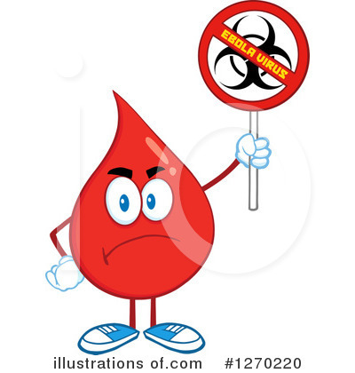 Royalty-Free (RF) Blood Drop Character Clipart Illustration by Hit Toon - Stock Sample #1270220