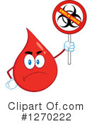 Blood Drop Character Clipart #1270222 by Hit Toon