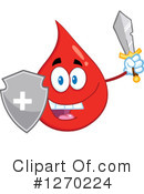 Blood Drop Character Clipart #1270224 by Hit Toon