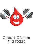Blood Drop Character Clipart #1270225 by Hit Toon