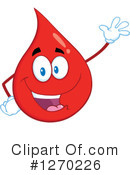 Blood Drop Character Clipart #1270226 by Hit Toon