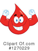 Blood Drop Character Clipart #1270229 by Hit Toon