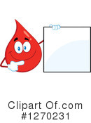 Blood Drop Character Clipart #1270231 by Hit Toon